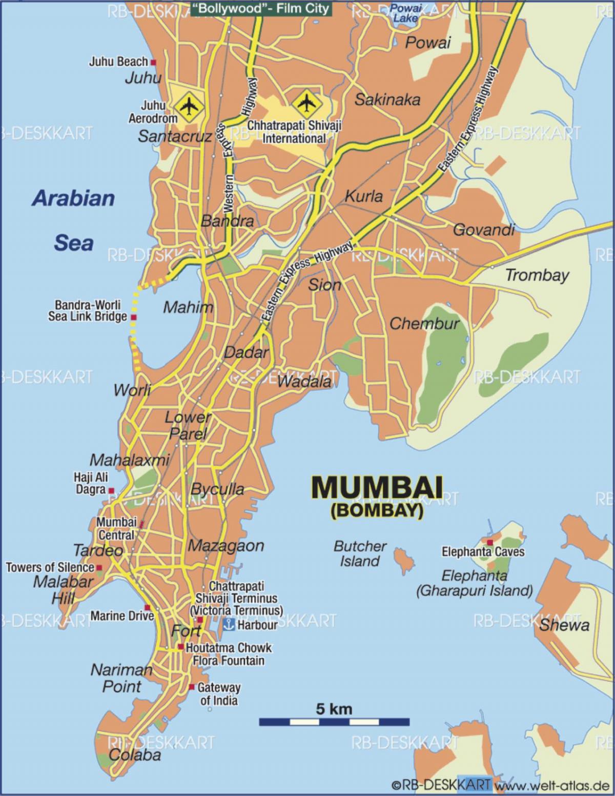 Mumbai - Bombay airports map
